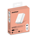 MOMAX Q.Mag Minimal2 10000mAh Magnetic Wireless Power Bank - White