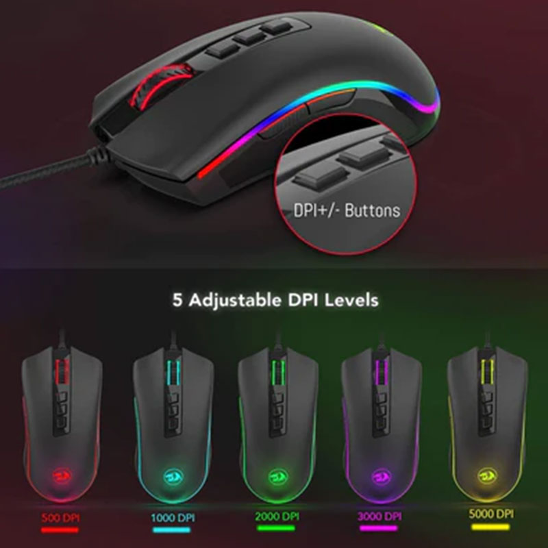 Redragon Mouse Gaming Wired Optical M711-2 - Black