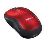 Logitech Mouse Wireless M185 - Black and Red 