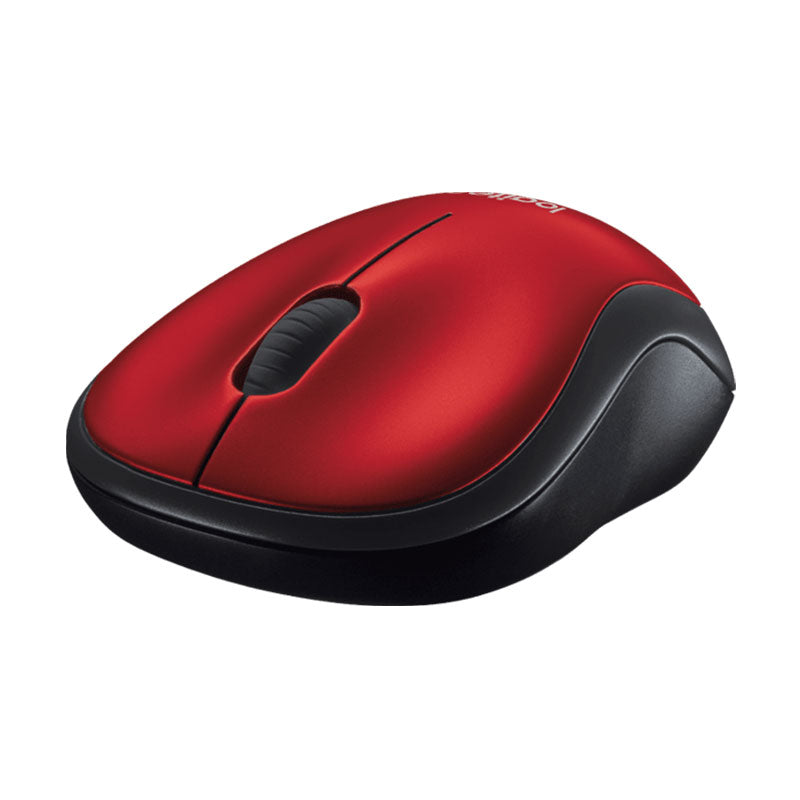 Logitech Mouse Wireless M185 - Black and Red 