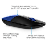 Hp Mouse Wireless Optical Z3700 - Blue