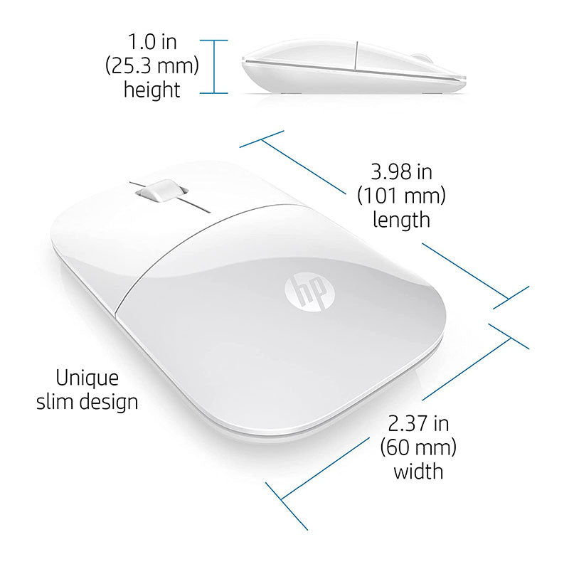 Hp Mouse Wireless Optical Z3700 - White