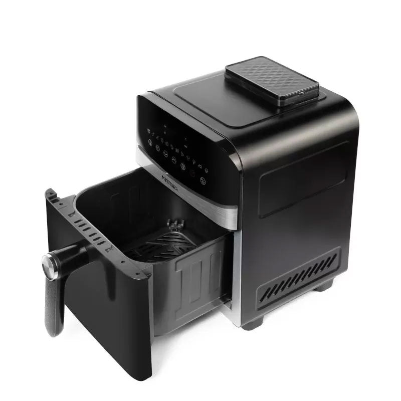 Media Tech Digital Air Fryer 6 Liter 2000 Watt  2 Heater , Black - MT-AF50D