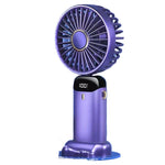 N15 Handheld Mini Fan With LED Digital Display - Purple
