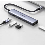 UGreen , Hub , USB C to 4XUSB , 3.0 , 20841 - Silver

