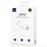 WiWU Nano Series GaN 33W Fast Wall Charging 2 Ports (Type-C & USB), Wi-U008 - White