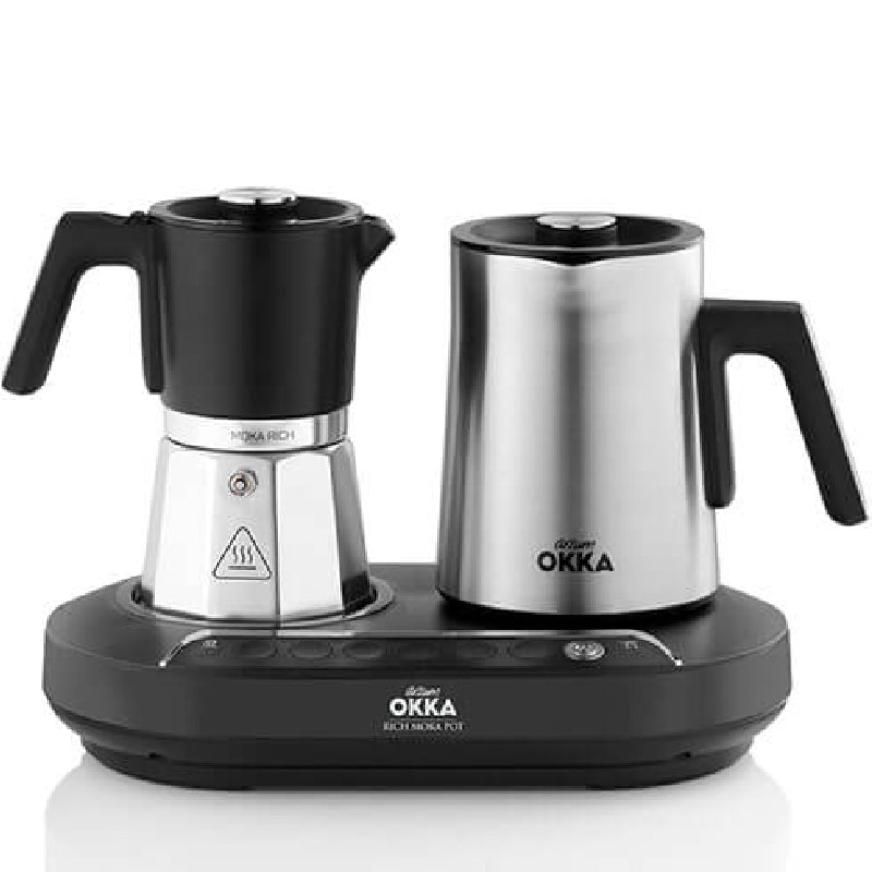 Arzum Okka Rich Moka Pot Turkish Coffee Maker, OK0027 - Black*Silver