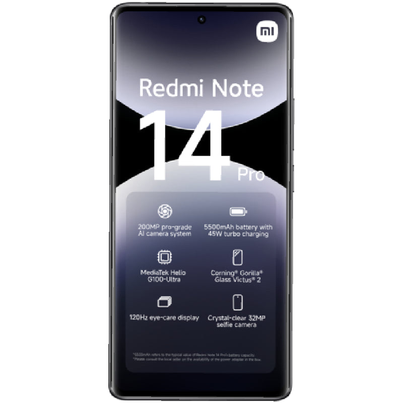 Xiaomi Redmi Note 14 Pro 8GB Ram, 256GB - Midnight Black
