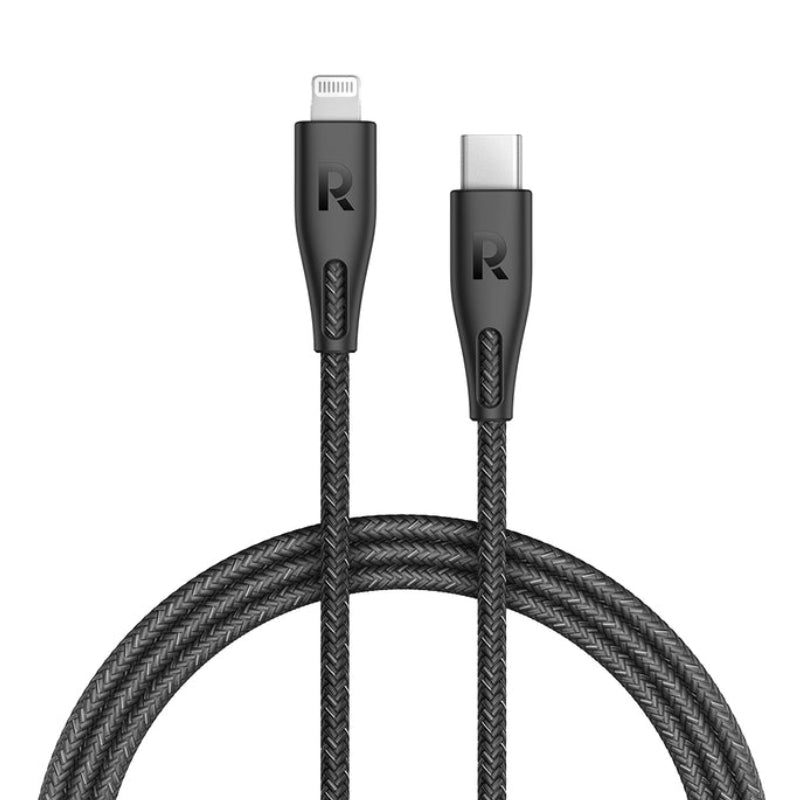 RAVPower Type-C to Lightning Cable 1.2m Nylon, RP-CB1017 - Black