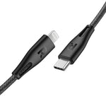 RAVPower Type-C to Lightning Cable 1.2m Nylon, RP-CB1017 - Black
