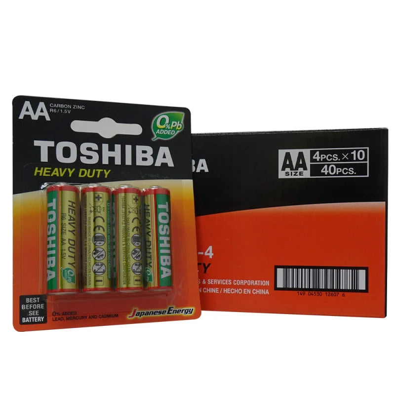 Toshiba pilas 4 u. AA Carbon Zinc R6KE BP-4 1.5V 