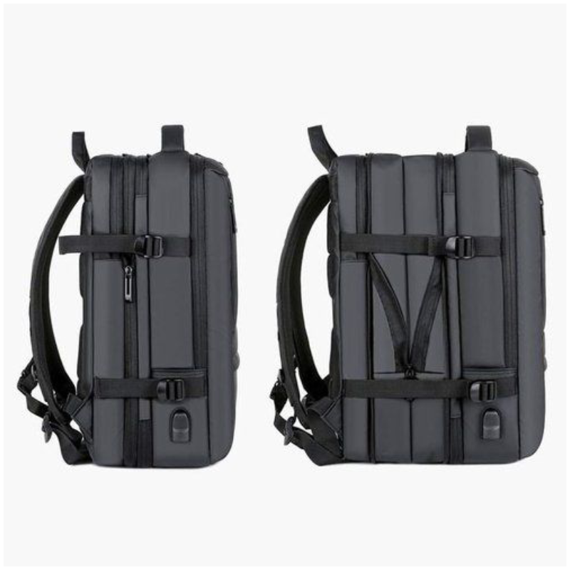 Meinaili 3730 Smart Urban Backpack with Expandable Function - Black