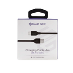 Smart Gate Cable braided USB-A to USB-C Fast 1m - Black
