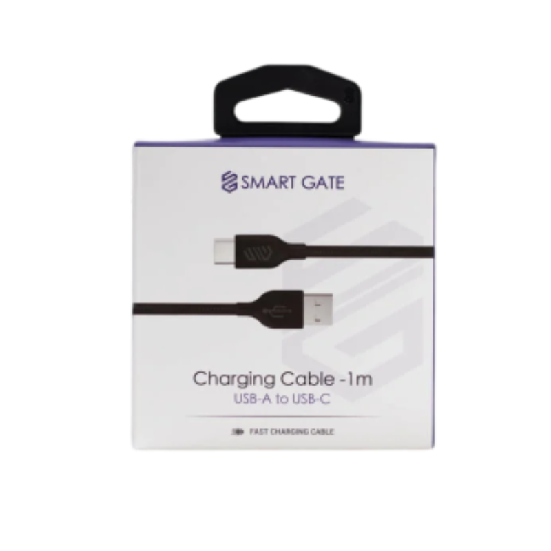 Smart Gate Cable braided USB-A to USB-C Fast 1m - Black