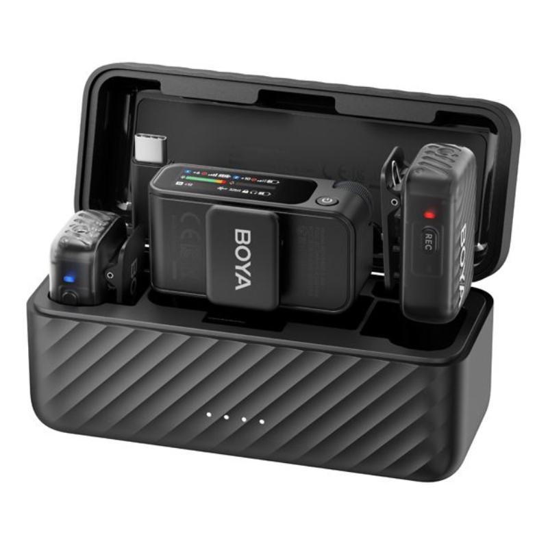 Boya BOYAMIC 2-02 AI-Powered Mini 2.4GHz Wireless Microphone System - Black