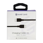 Smart Gate Type-C to Type-C Charging Cable - 1m - Black