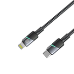 Smart Gate Cable Braided Light Aluminum Type C to Lightning 1m - Black