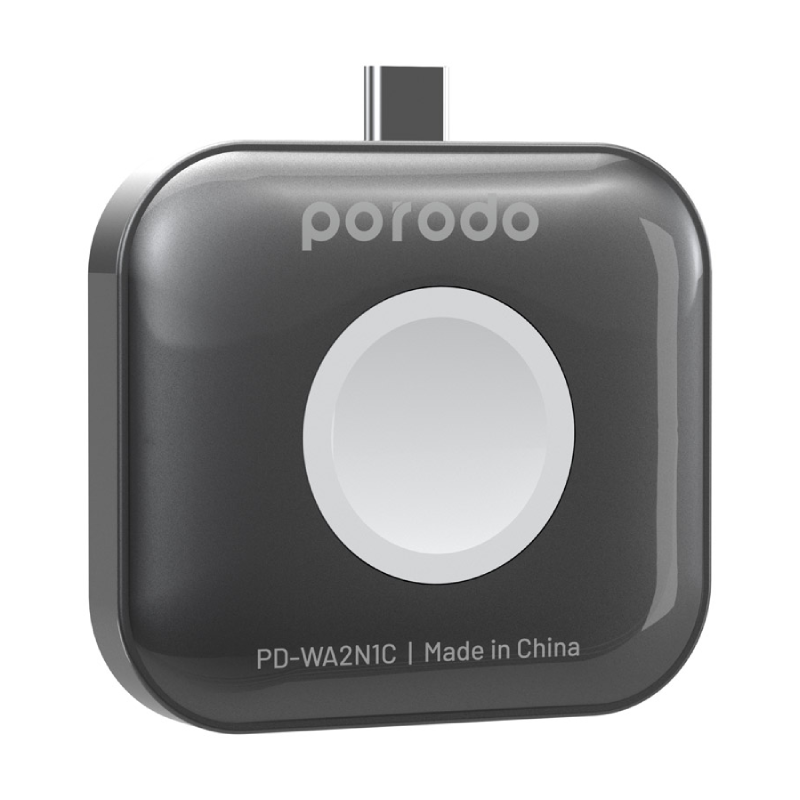 Porodo 2in1 Apple Watch and Airpod Charger with Type-C Connector - Grey