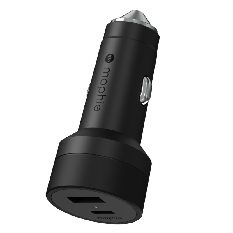 Mophie Car Power Adapter USB 24 pin USB-C 42W - Black