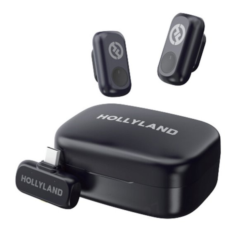 HOLLYLAND LARK A1 USB-C Wireless Lavalier Microphone Duo - Space Grey