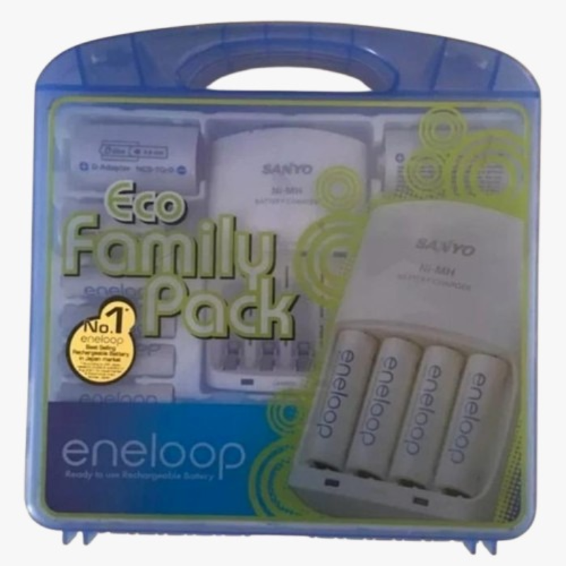 Sanyo Eneloop Rechargeable Ni-MH Battery Kit Family Pack - White