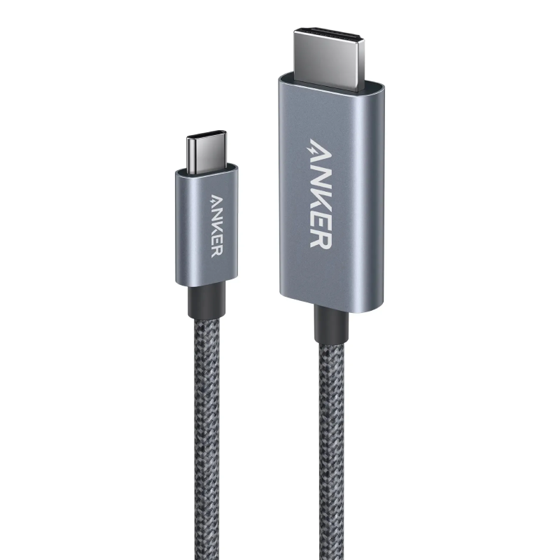 Anker Nano USB C to HDMI Cable 3ft/6ft 4K@60Hz Ultra Fast, A87E0 - Grey