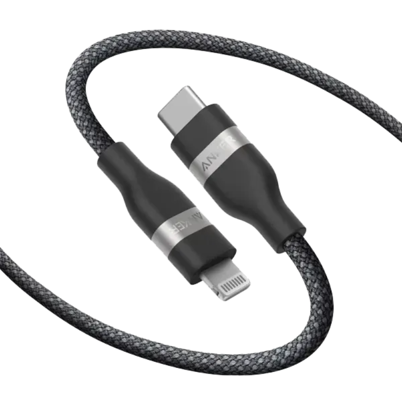 Anker Charging Cable, Type-C to Lightning, 60W, 1.8m, A82B2012 - Black