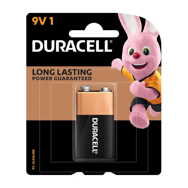 Duracell Alkaline 9V Battery - Black