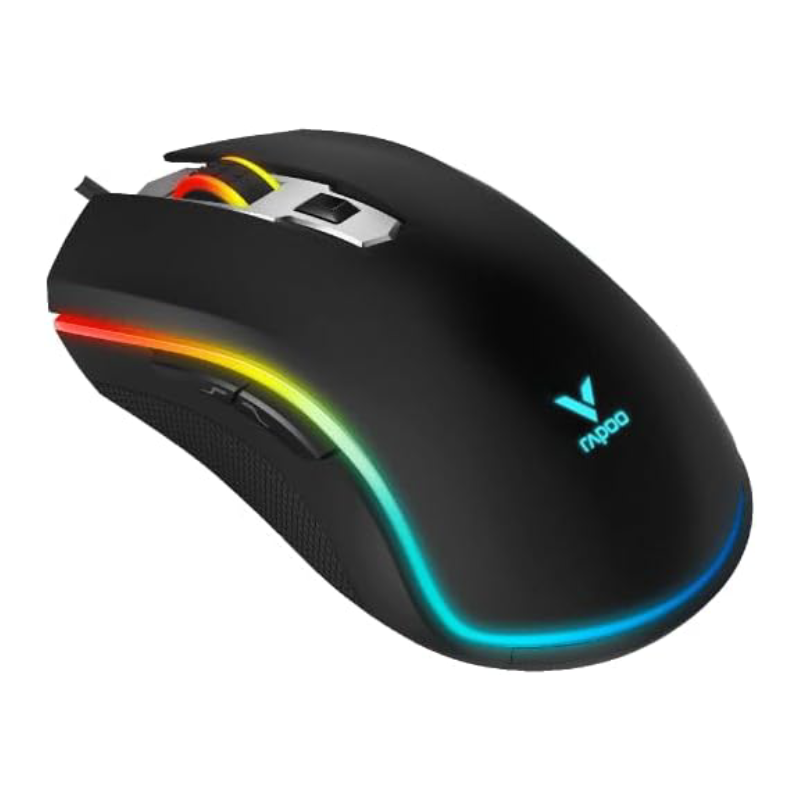  Rapoo V25S RGB Wired Gaming Mouse - Black