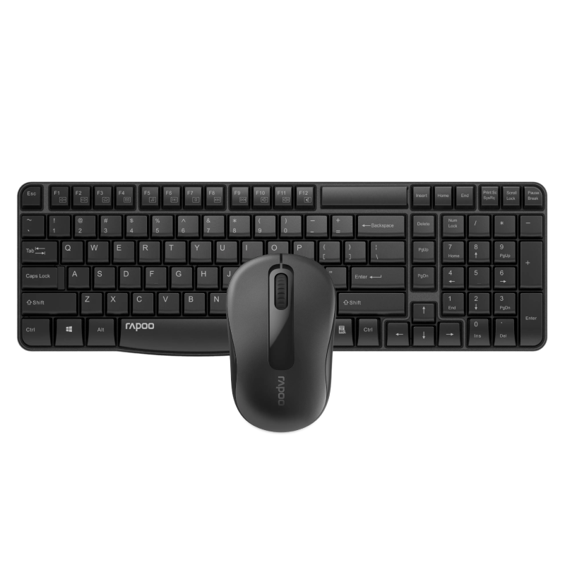 Rapoo X1800S Wireless Keyboard and Mouse Combo - Black