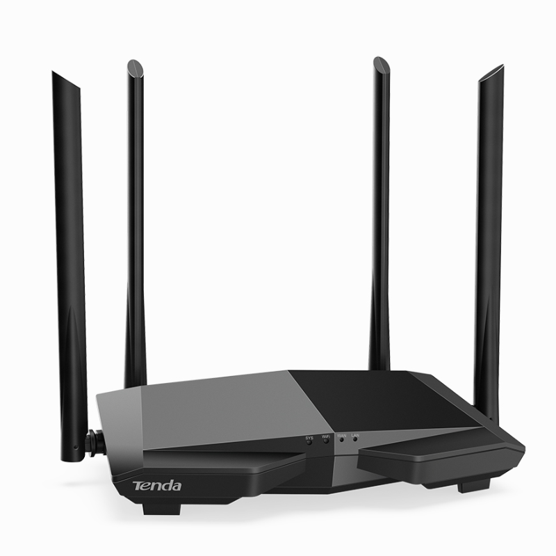 Tenda AC1200 (AC6) Smart WiFi Router, High Speed Dual Band Wireless Internet Modem Router - Black