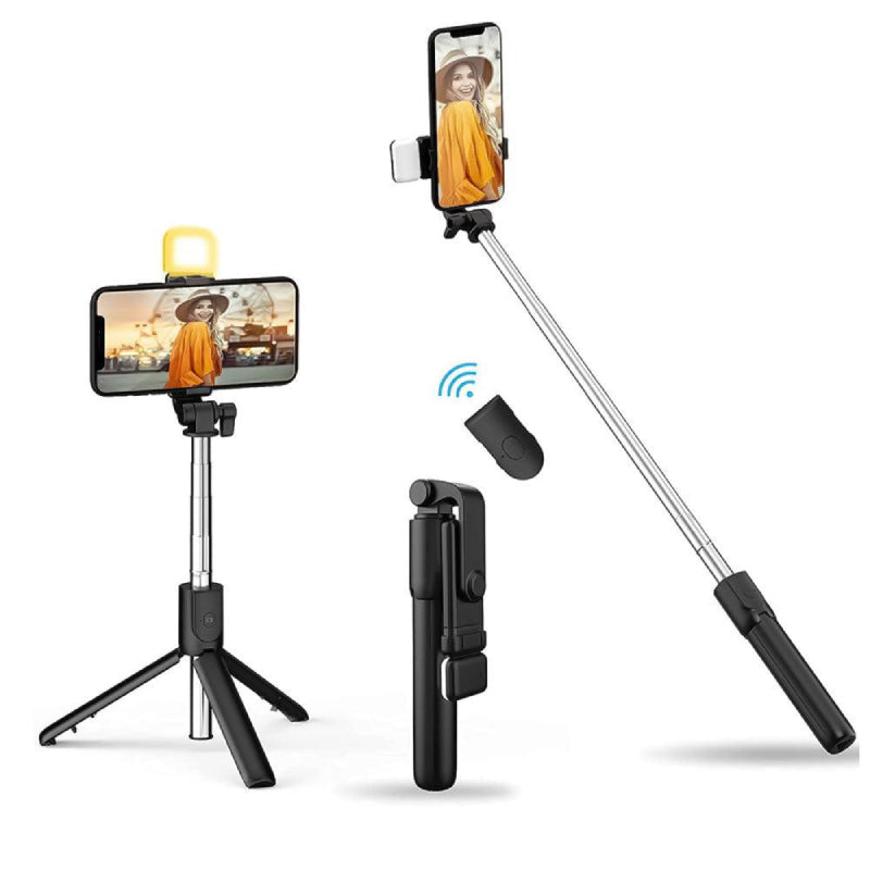 General R1S Selfie Stick Tripod Foldable - Black