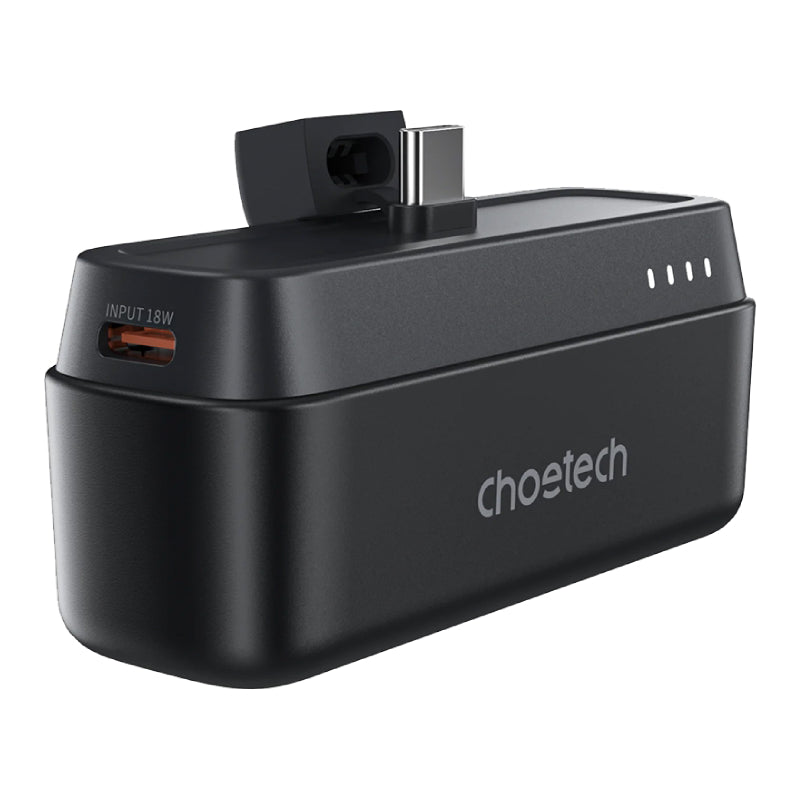 Choetech B740 Power Bank, 5000mAh, 20W Fast Charging, Type-C Port - Black
