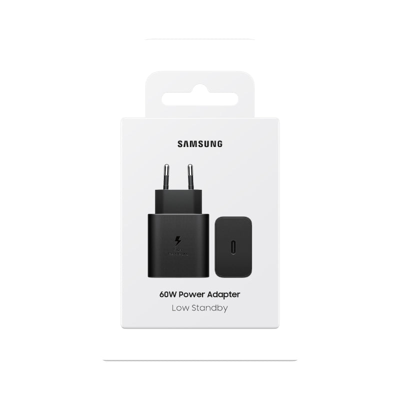 Samsung 60W (2 Pin) Power Adapter , PD , EP-T6010, USB-C Port - Black