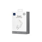 WiWU 65W Essen GaN Fast Charger , 3 port , Wi-G005 - White
