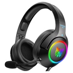 Onikuma K9 Wired Gaming Headphone RGB Lighting  Noise-Cancelling Mic - Black