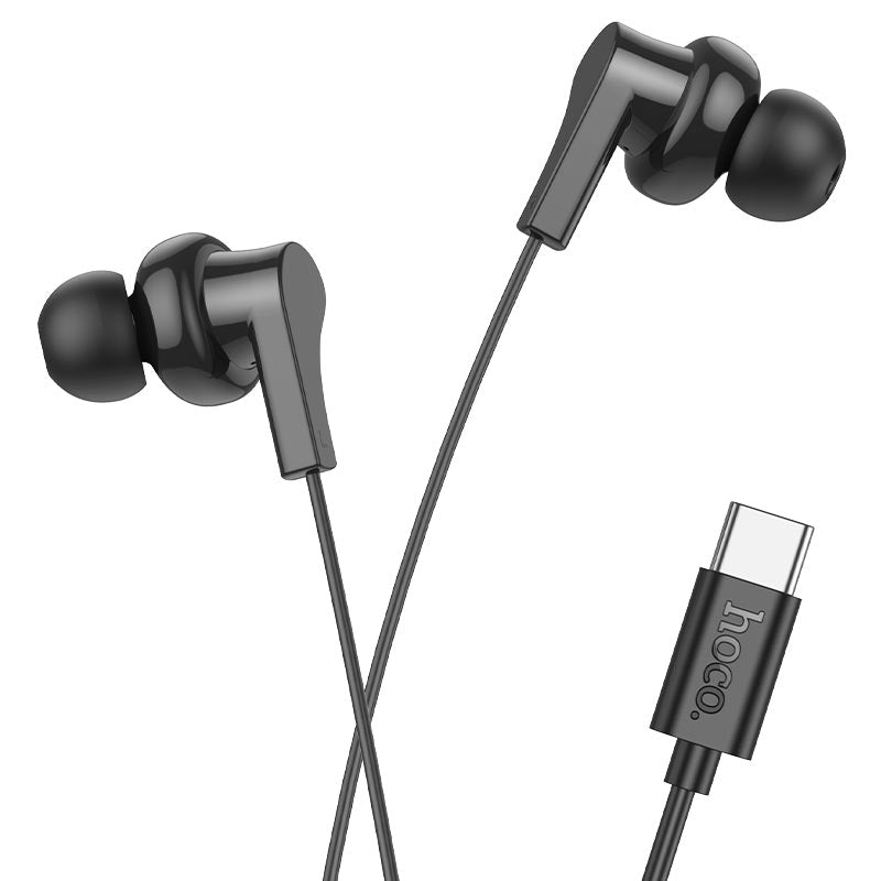 Hoco M114 Jia Wired Earphones Type-C With Mic - Black