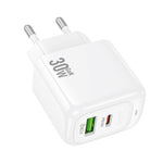 Hoco CS55A USB-C Fast Travel Charging Adapter 30W USB-PD-C - White