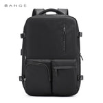 Bange 1800 polyester unisex travel backpacks laptop waterproof - Black
