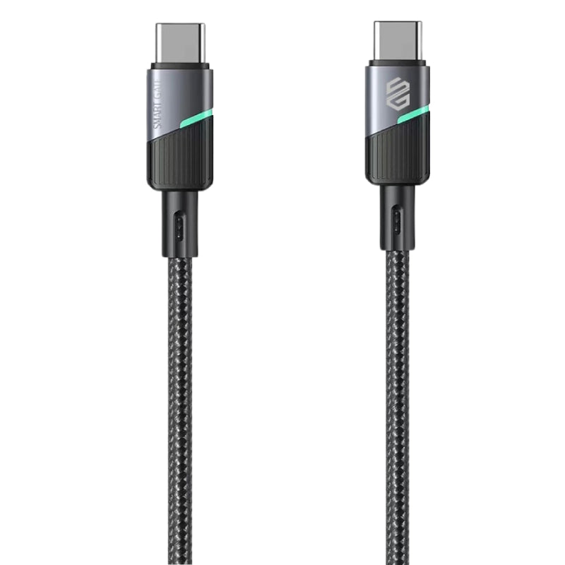 Smart Gate Cable Braided Light Aluminum Type C to C Fast Shielded 1m - Black