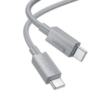 Hoco Cable X107 Favor Type-C To Type-C 60W 1M - Gray