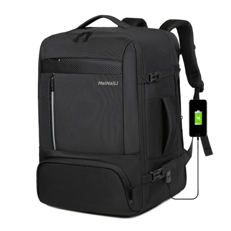 Meinaili 2405 Large Capacity Waterproof Computer Backpack - Black