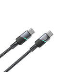 Smart Gate Cable Braided Light Aluminum Type C to C Fast Shielded 1m - Black