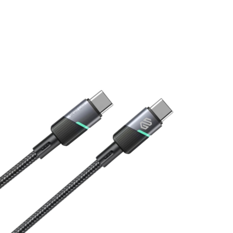 Smart Gate Cable Braided Light Aluminum Type C to C Fast Shielded 1m - Black