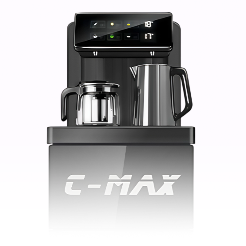 C-Max Smart Water Dispenser with Tea Maker, Digital, 2 Taps , Remote - Black