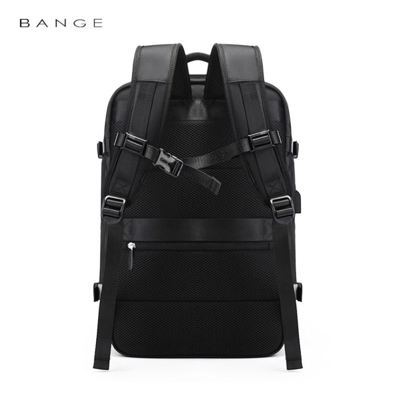 Bange 1800 polyester unisex travel backpacks laptop waterproof - Black