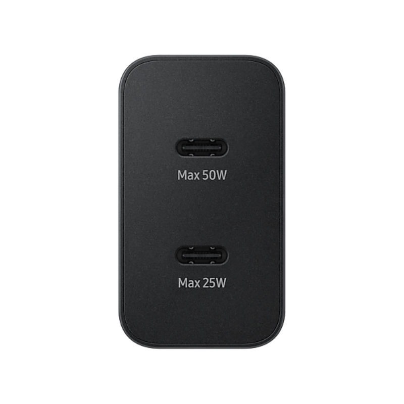 Samsung 50W Power Adapter Duo With Cable Type-C To Type-C, 1.8M - Black 
