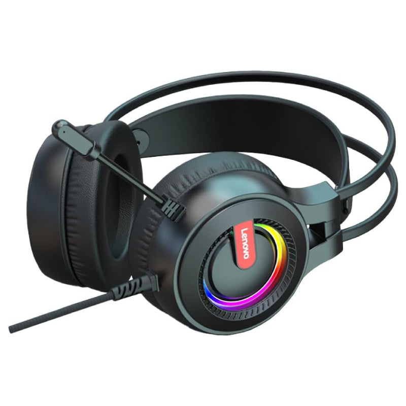 Lenovo Thinkplus G80-B USB RGB Gaming Headset Noise Cancelling Microphone - Black
