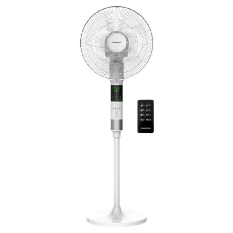 Tornado Stand Fan 16 Inch 5 Blades Remote, EFS-360/903GW - White