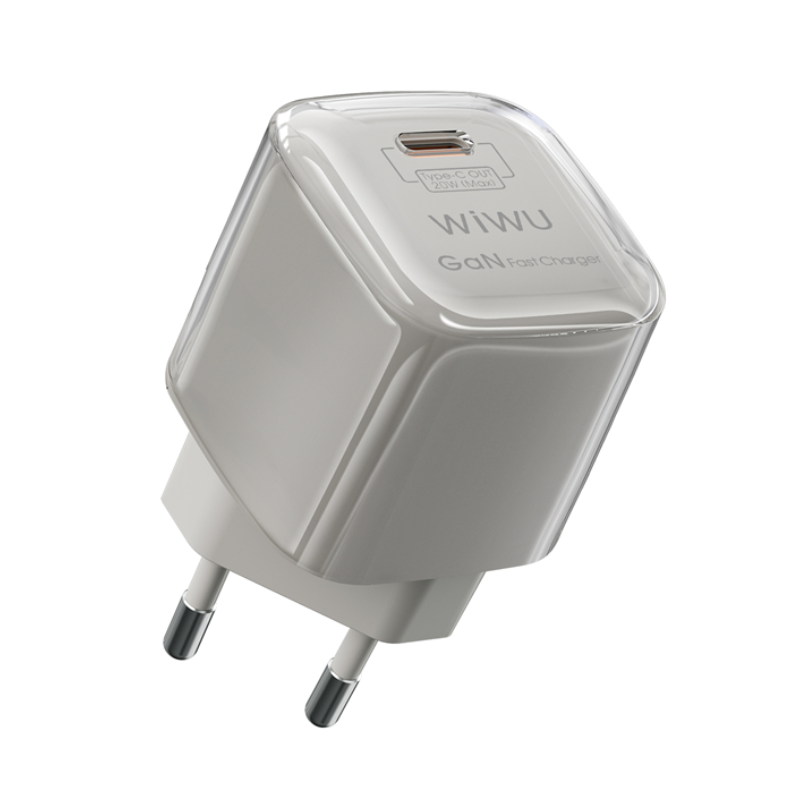 WiWU Jello Wi-U017 30W Power GaN Fast Charger With Type-C To Type-C Cable - White